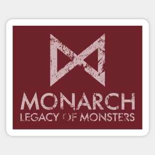 Monarch: Legacy of Monsters titles (white & weathered) Sticker